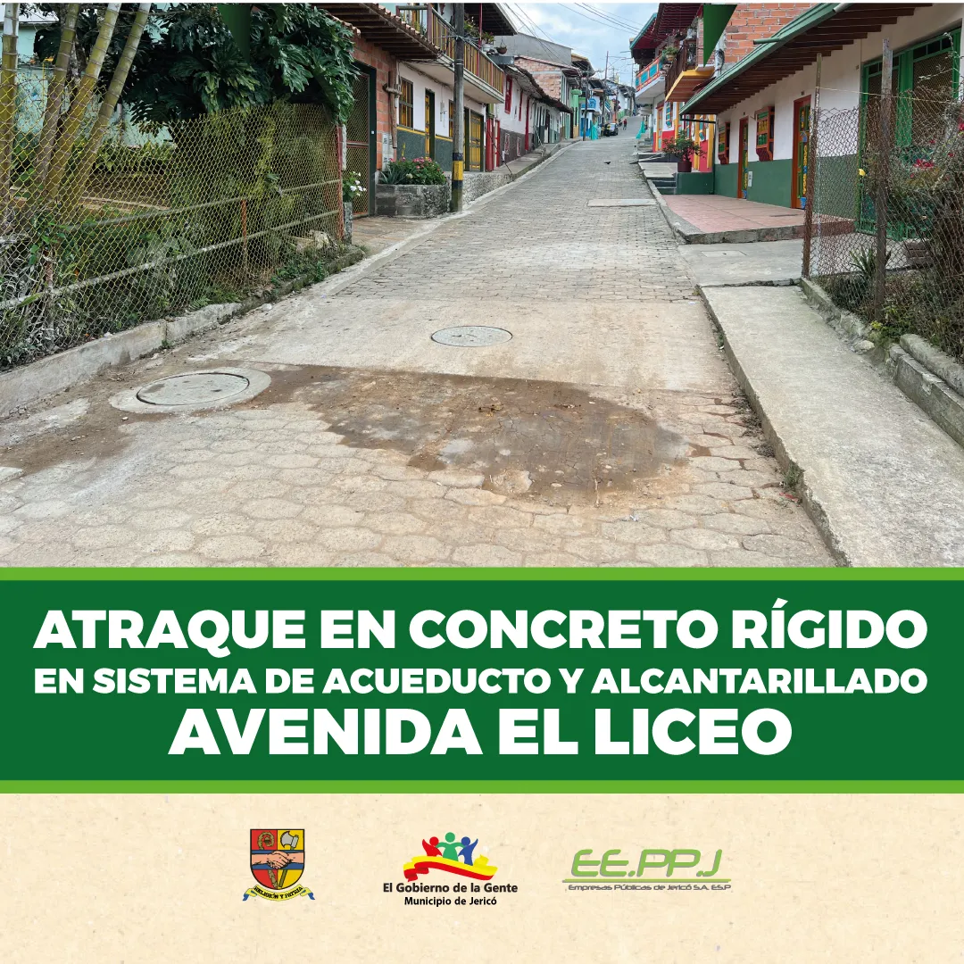 Atraque en Concreto Rígido en Sistema de Acueducto y Alcantarillado Avenida el Liceo