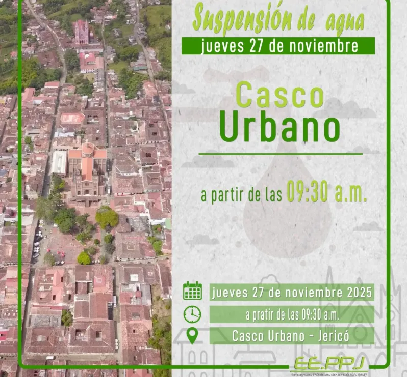 27 de Noviembre Suspensión de Agua